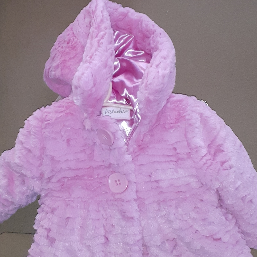 Pistachio little girl coat
